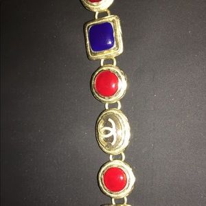 Chanel vintage gold tone adjustable necklace